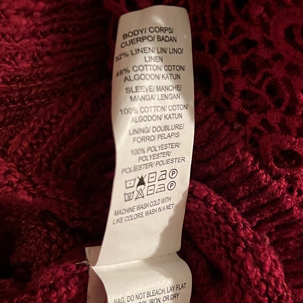 Lucky Brand Red Lace Sweater | Women’s S - Picture 5 of 5